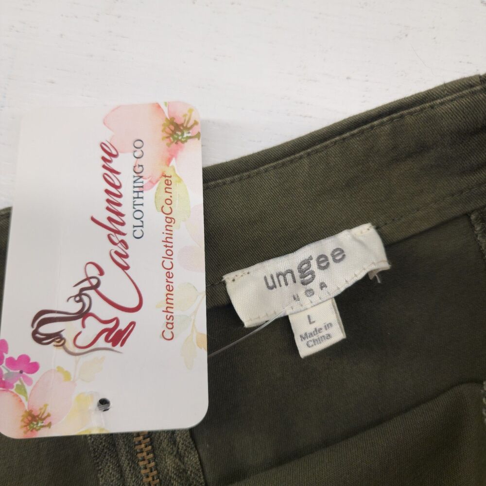 NWT Umgee Size Large | Utility Hunter Green Mini Skirt Goblin Y2K - Picture 2 of 4
